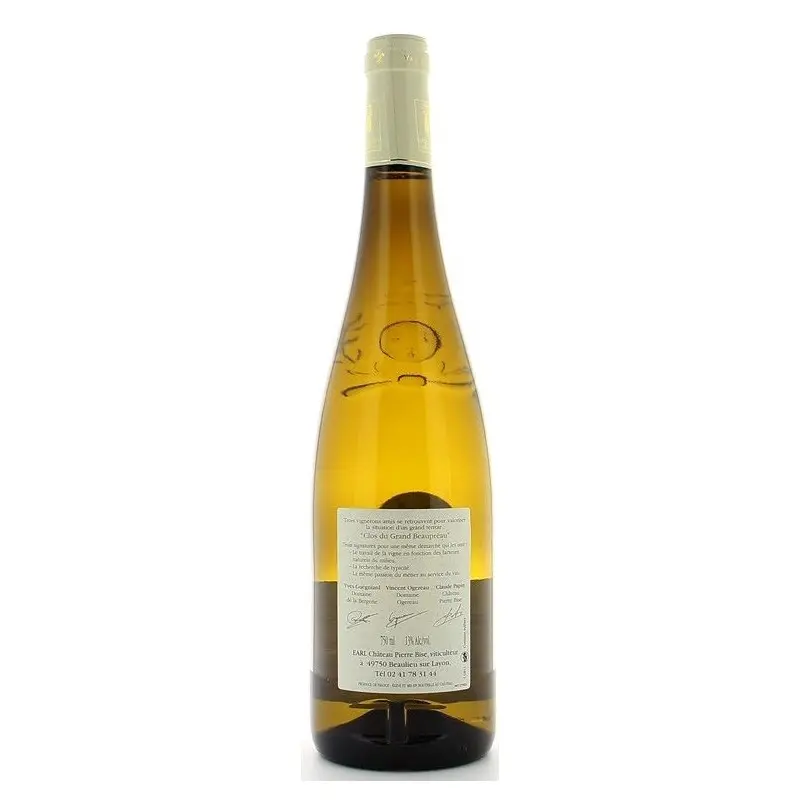 Fantastique Clos le Grand Beaupreau 2016, Château de Pierre Bise, Savennières en vente chez Divine Wines, le meilleur caviste