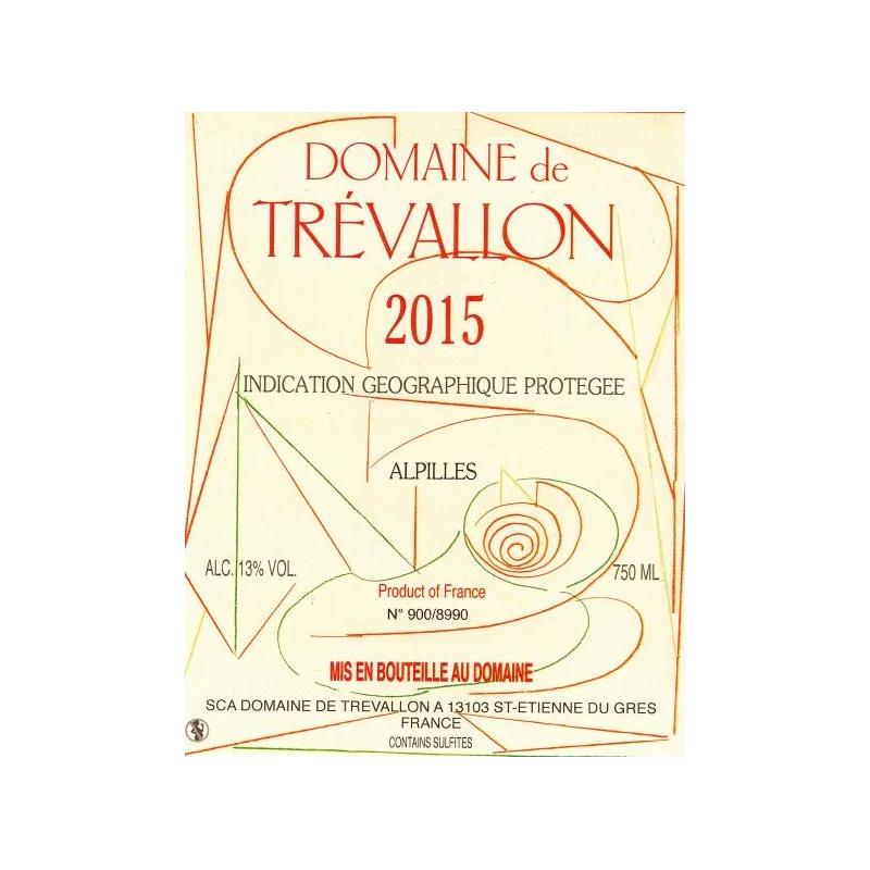 TRÉVALLON white 2019, IGP Alpilles