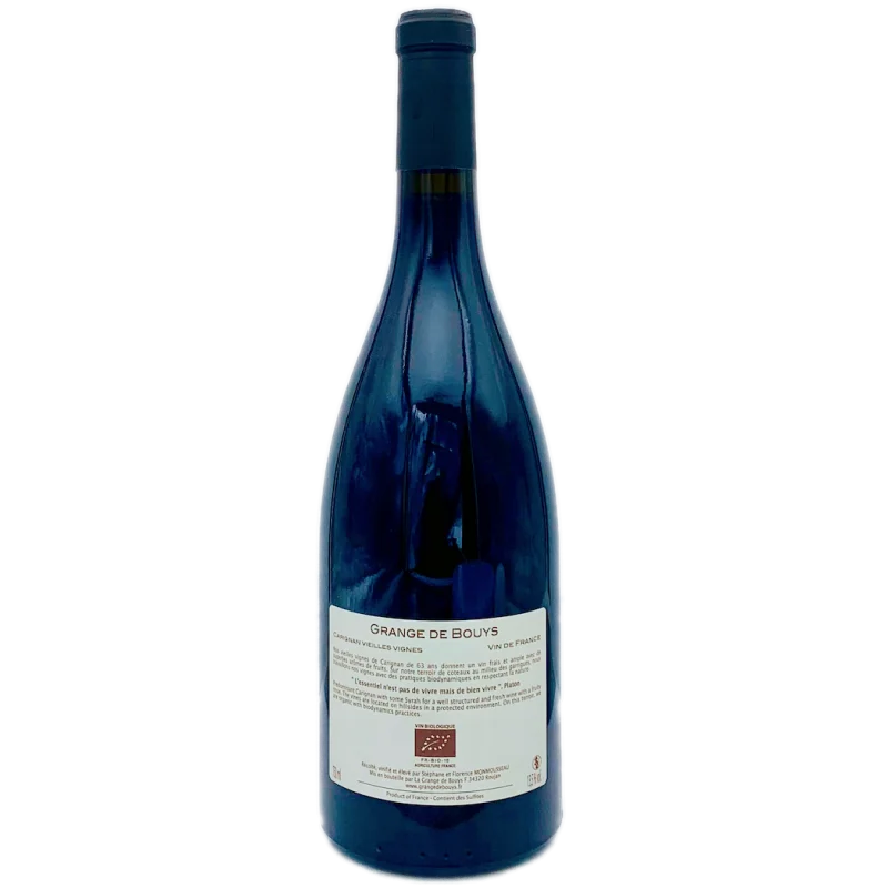 Fantastique 150cl ⏐ Carignan Vieilles Vignes 2019, Domaine Grange de Bouys, VDF, magnum en vente chez Divine Wines, le meille