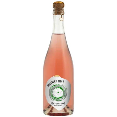 Fantastique Holunder Secco bio, sans alcool, sans souffre, Gustavshof | Pétillant rosé biologique en vente chez Divine Wines,