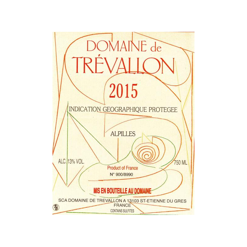 TRÉVALLON wit 2019, IGP Alpilles