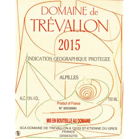 TRÉVALLON wit 2019, IGP Alpilles