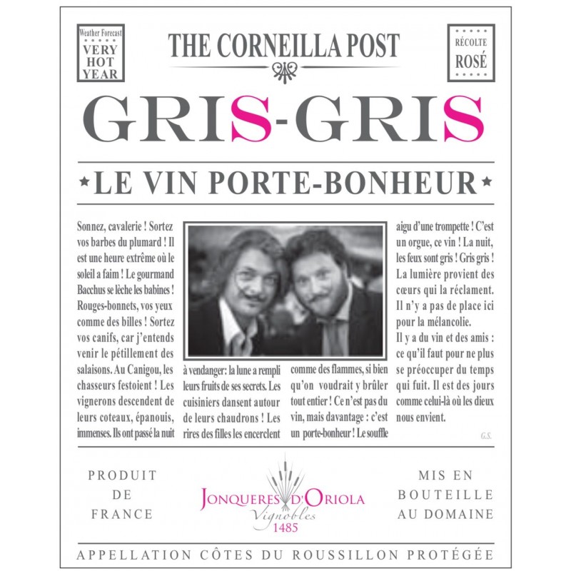 Fantastique Gris-Gris, Château de Corneilla - Jonquères d\'Oriola, Côtes du Roussillon en vente chez Divine Wines, le me