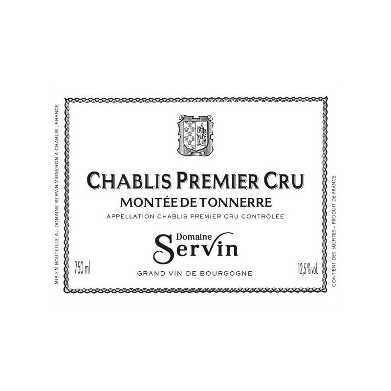 Fantastique Montée de Tonnerre 2021, domaine Servin, Chablis 1er Cru en vente chez Divine Wines, le meilleur caviste de Bruxe