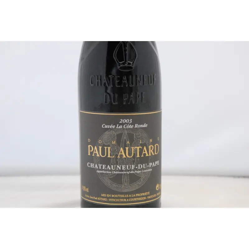 Fantastique La Côte Ronde 2001- Paul Autard, Châteauneuf du Pape en vente chez Divine Wines, le meilleur caviste de Bruxelles