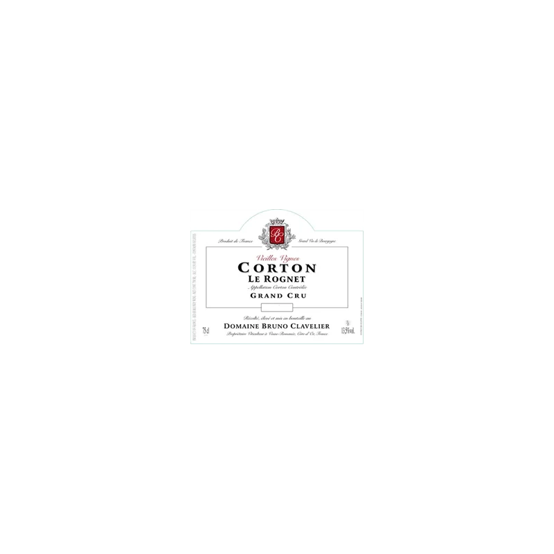 Fantastique Le Rognet 2013, Bruno Clavelier, Corton Grand Cru en vente chez Divine Wines, le meilleur caviste de Bruxelles