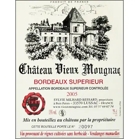 Bordeaux Supérieur Château Vieux Mougnac, magnum, 2000
